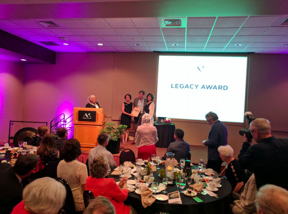 Doug and his wife Anne receive the 2017 Legacy Award from the Michigan Legacy Art Park